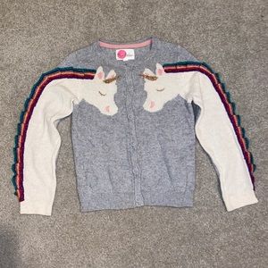 Mini Boden Unicorn Cardigan Size 7-8y
